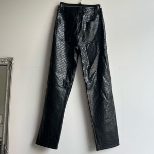 Dynamite Crocodile Leather Pants